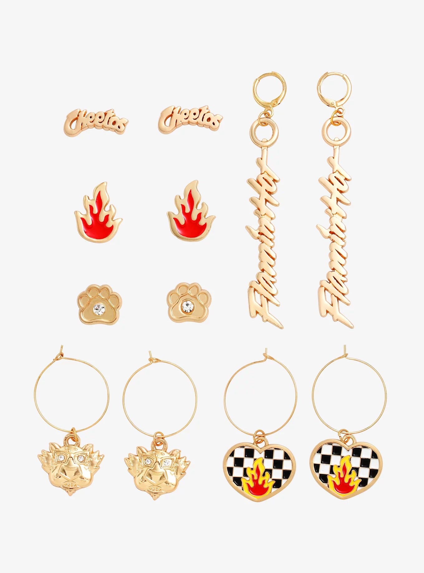 Cheetos Flaming Hot Set De Aretes