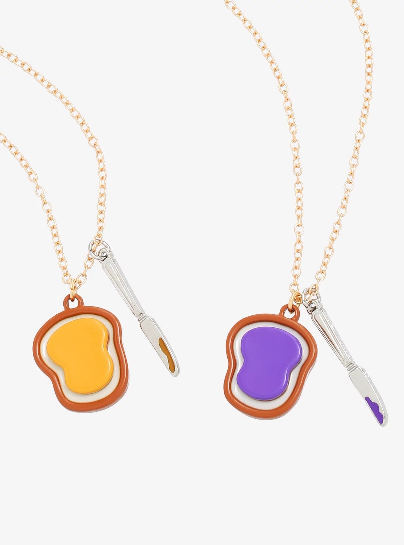 Peanut Butter And Jelly Collar BFF Mejores Amigos Crema de Maní Y Mermelada