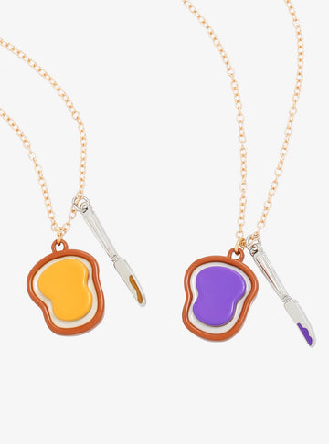 Peanut Butter And Jelly Collar BFF Mejores Amigos Crema de Maní Y Mermelada