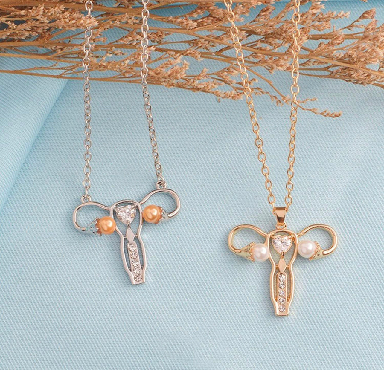 Collar Perla Corazon Mujer Ginecólogo