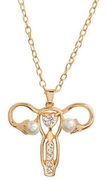 Collar Perla Corazon Mujer Ginecólogo