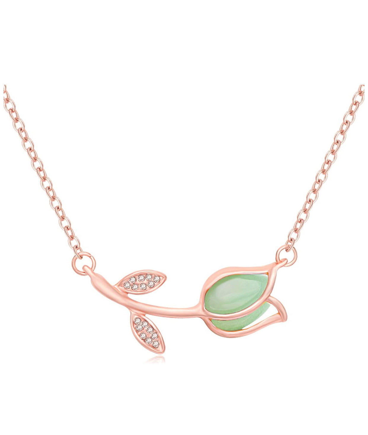 Collar Tulipán Colores Zirconias