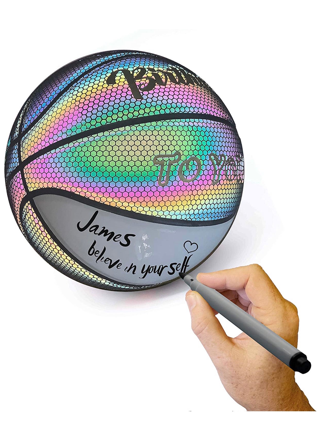 Pelota Basketball Reflectante Luminosa