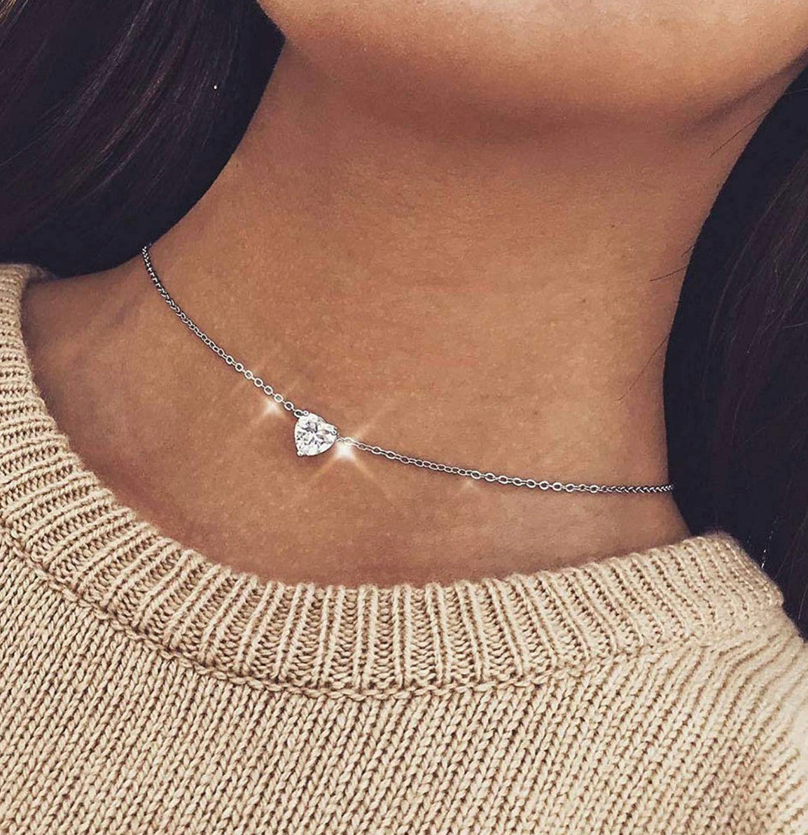 Gargantilla Corazón Zirconia