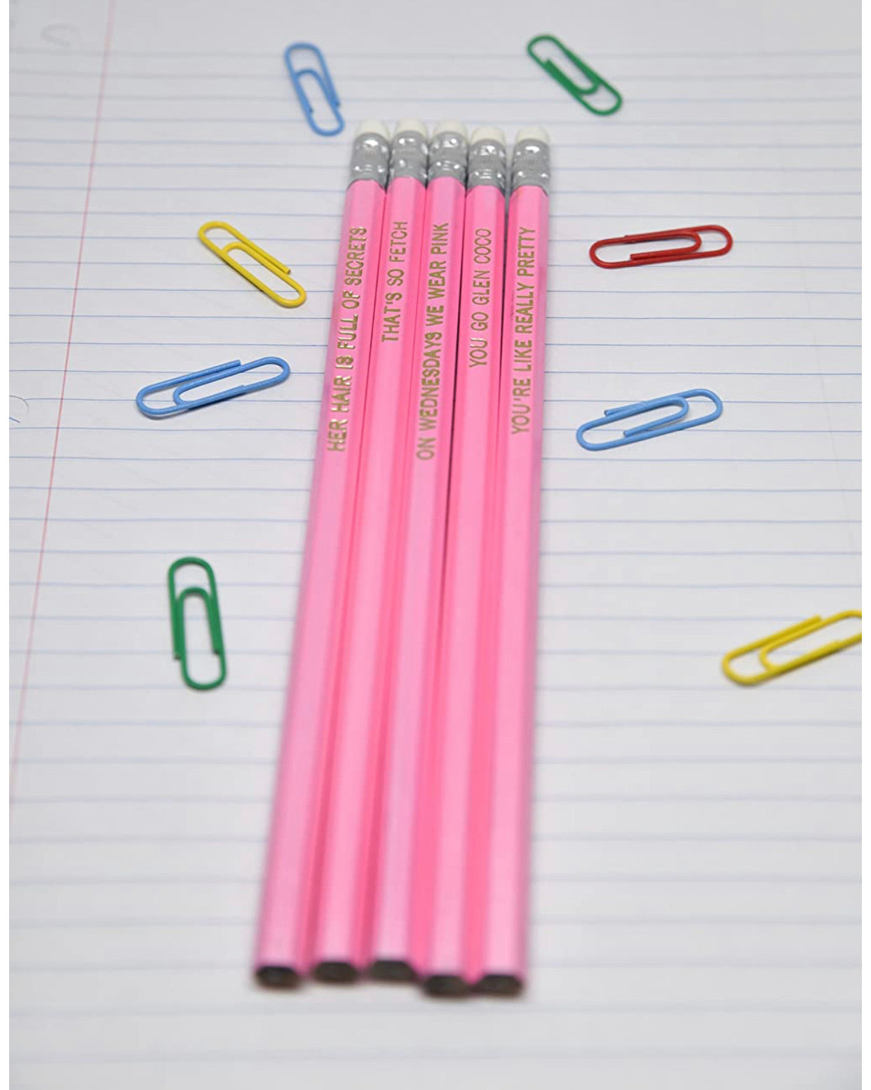 Set Lápices Mean Girls Chicas Pedadas Burn Book