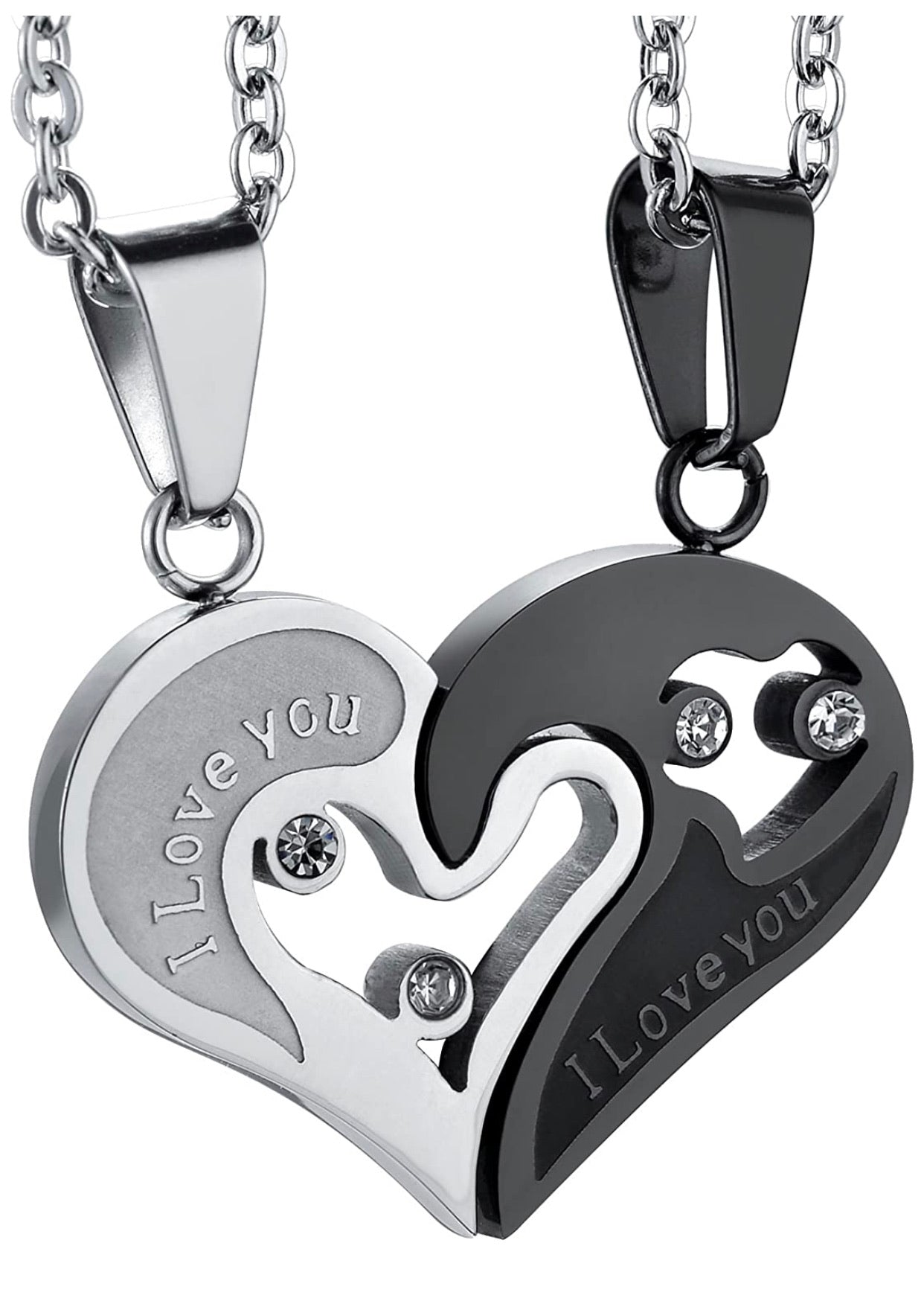 Set De Collares Corazón Pareja