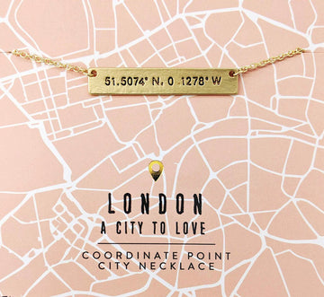 Collar Cordenadas Londres ubicación