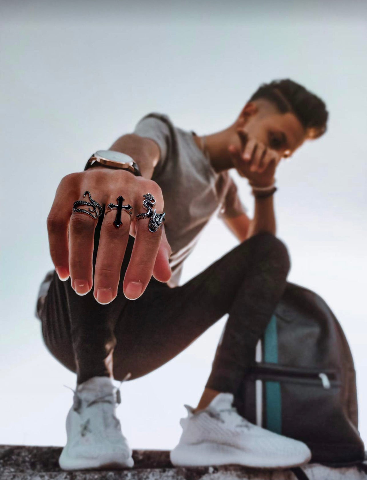 Set De Anillos Caballero Kesocoray