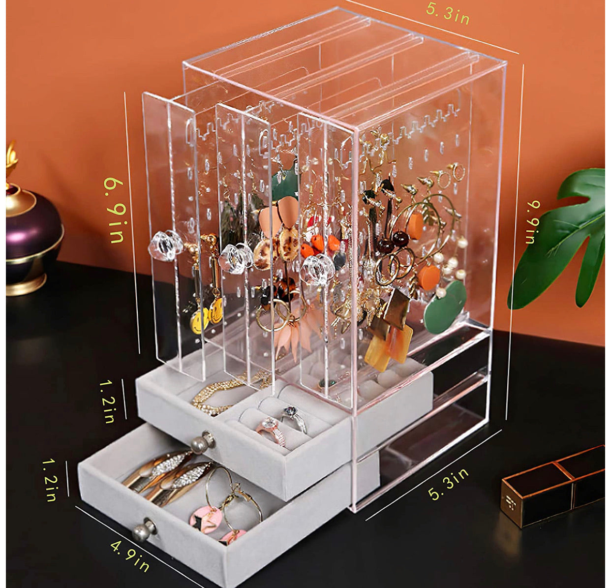 Organizador De Aretes y Anillos Joyería