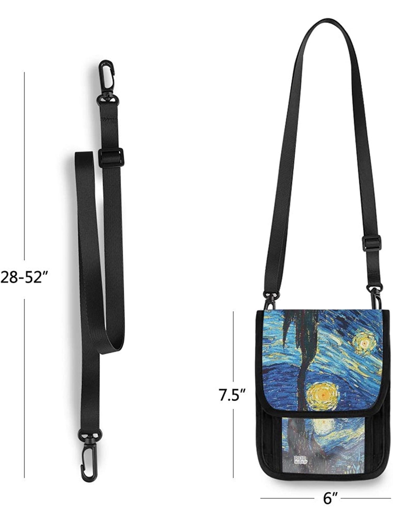VanGogh Bolsa Monedero Crossbody