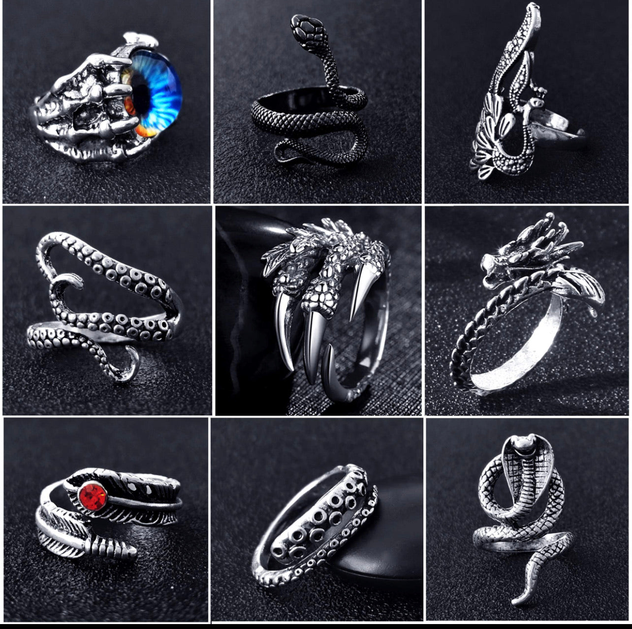 Set De Anillos Caballero Sunssy