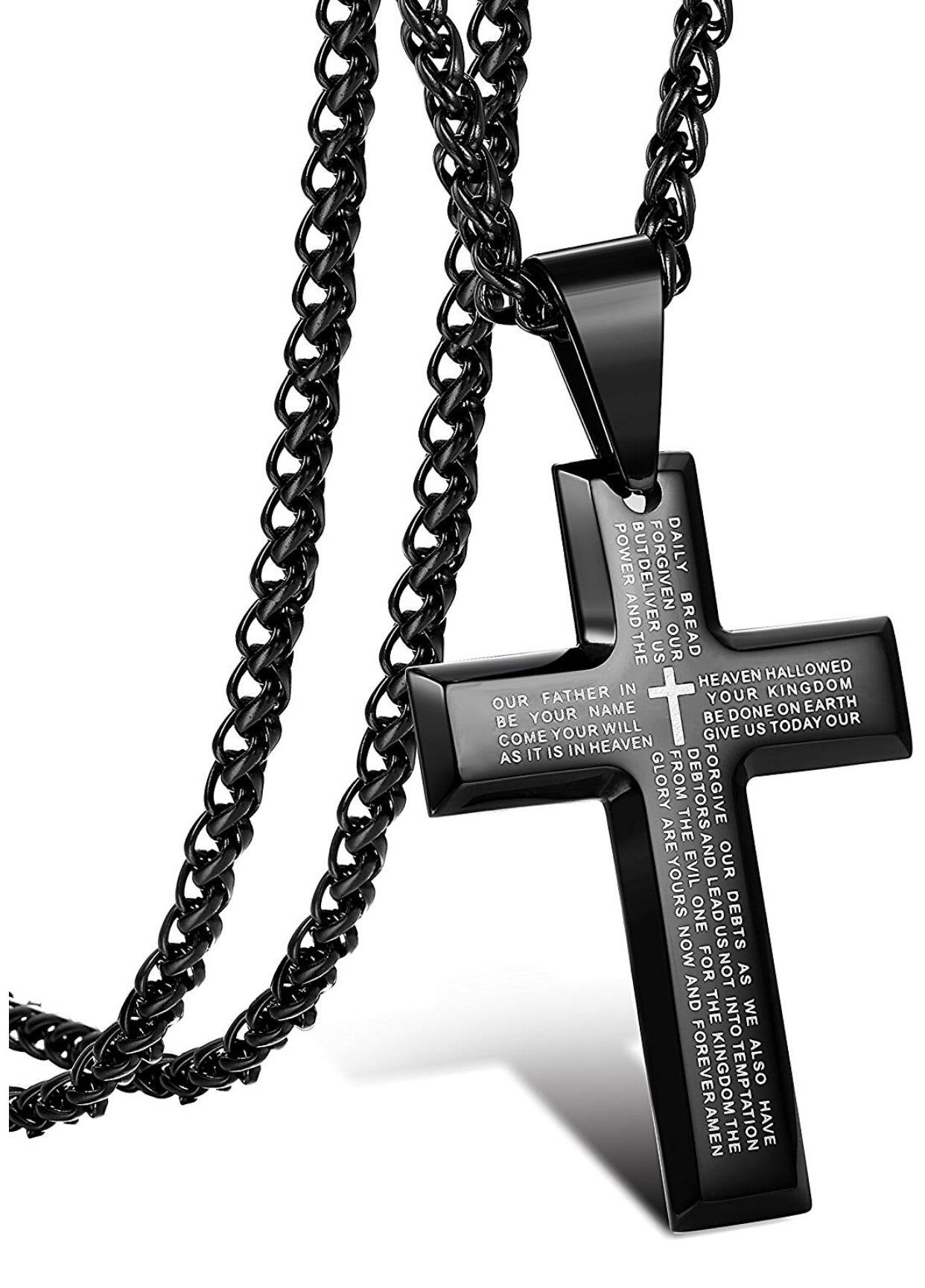 Cadena Cruz Negra Caballero Oración