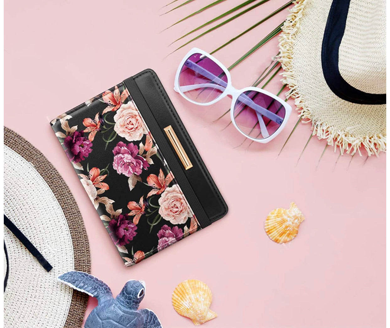 Porta Pasaportes Flores