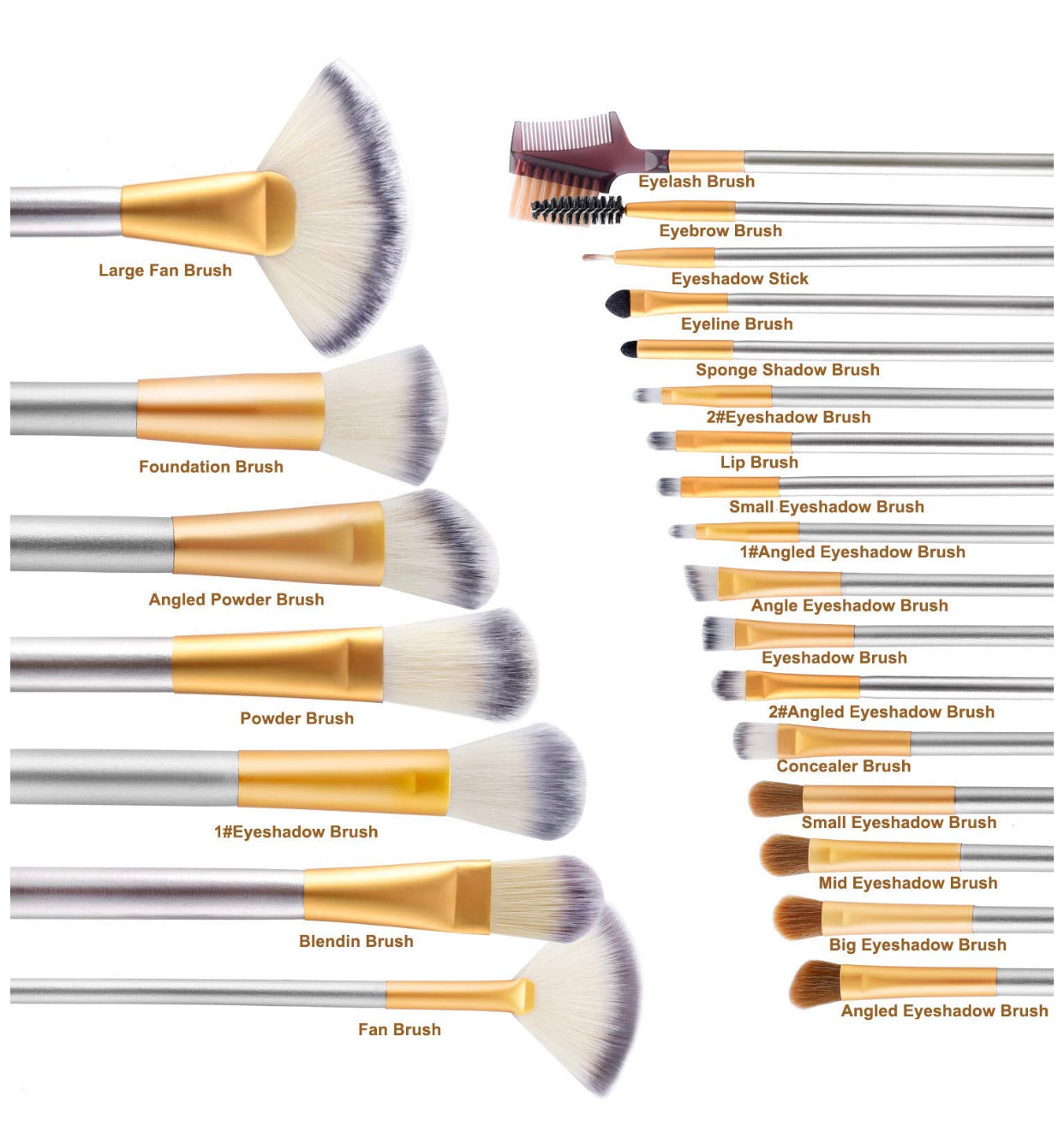 Set De Brochas Maquillaje 24 piezas