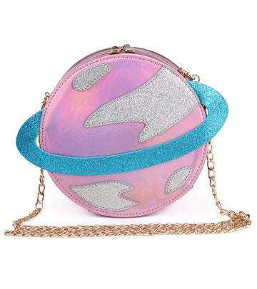 Bolsa Planeta Saturno Rosa