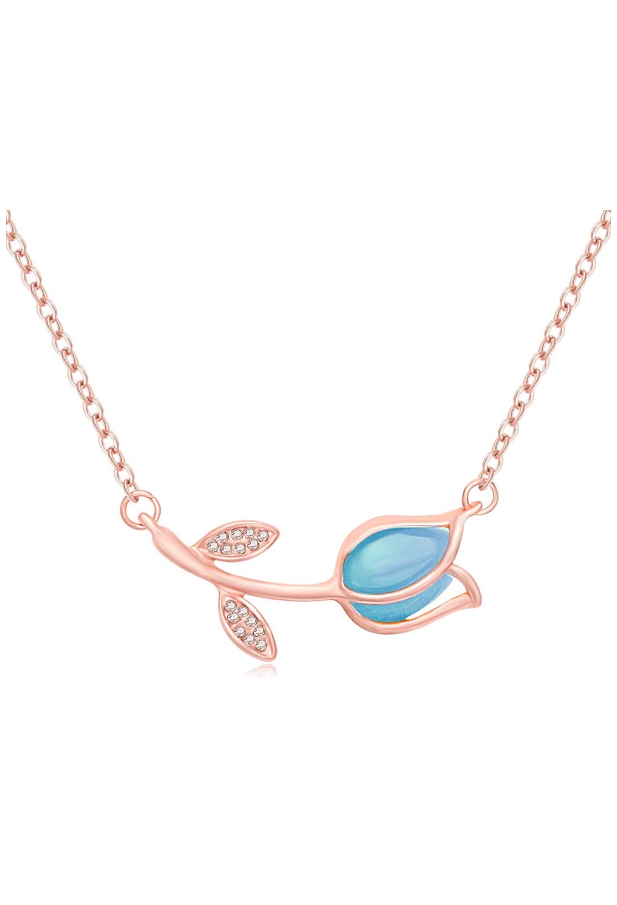 Collar Tulipán Colores Zirconias