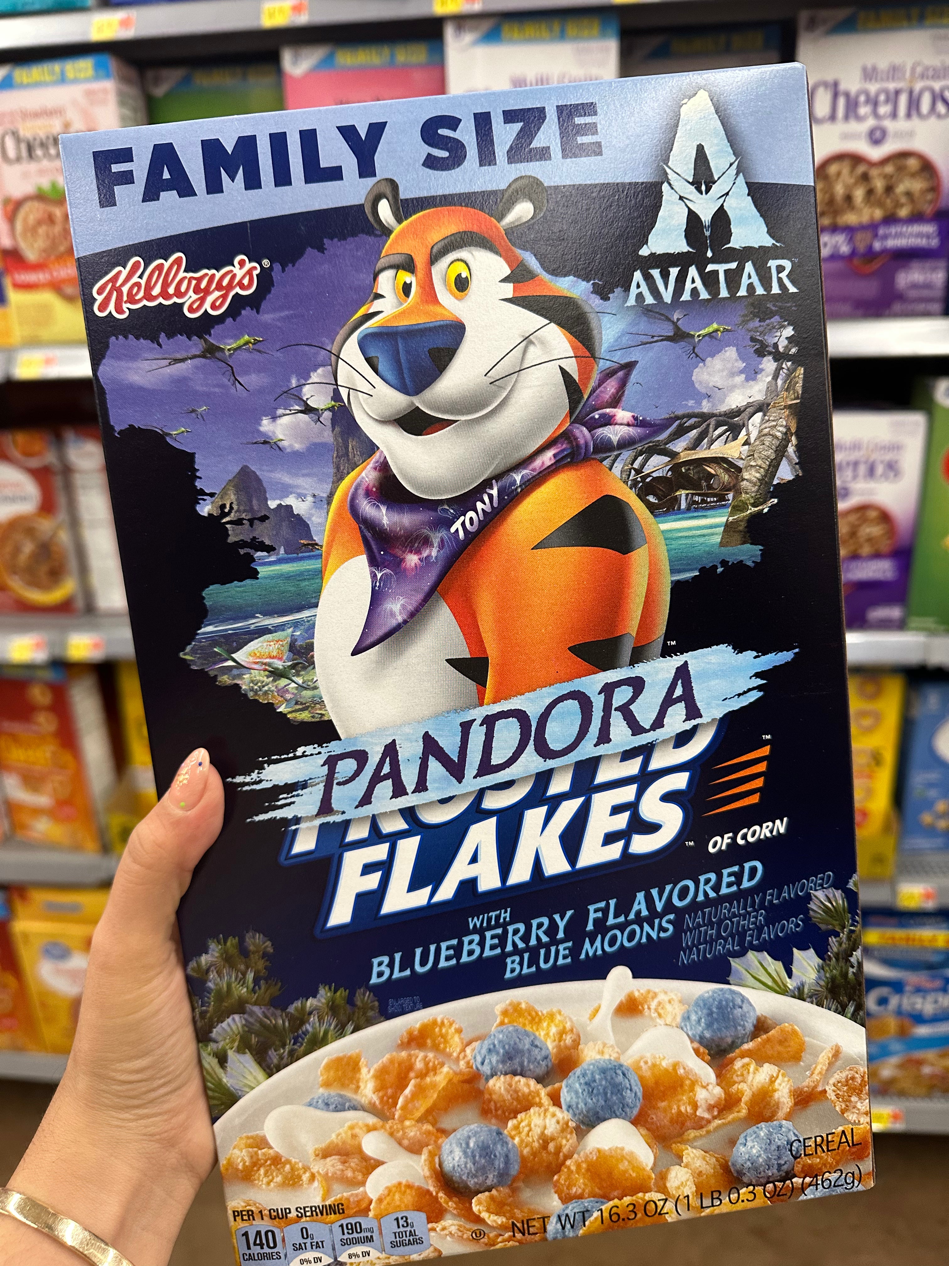 Kellogg's Frosted Flakes Avatar: The Way of Water Breakfast Cereal, Blueberry, 10.2 oz