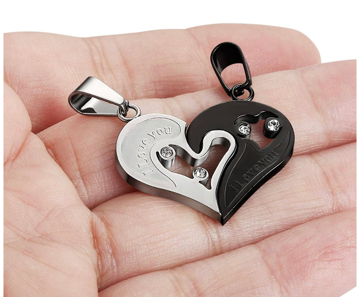 Set De Collares Corazón Pareja