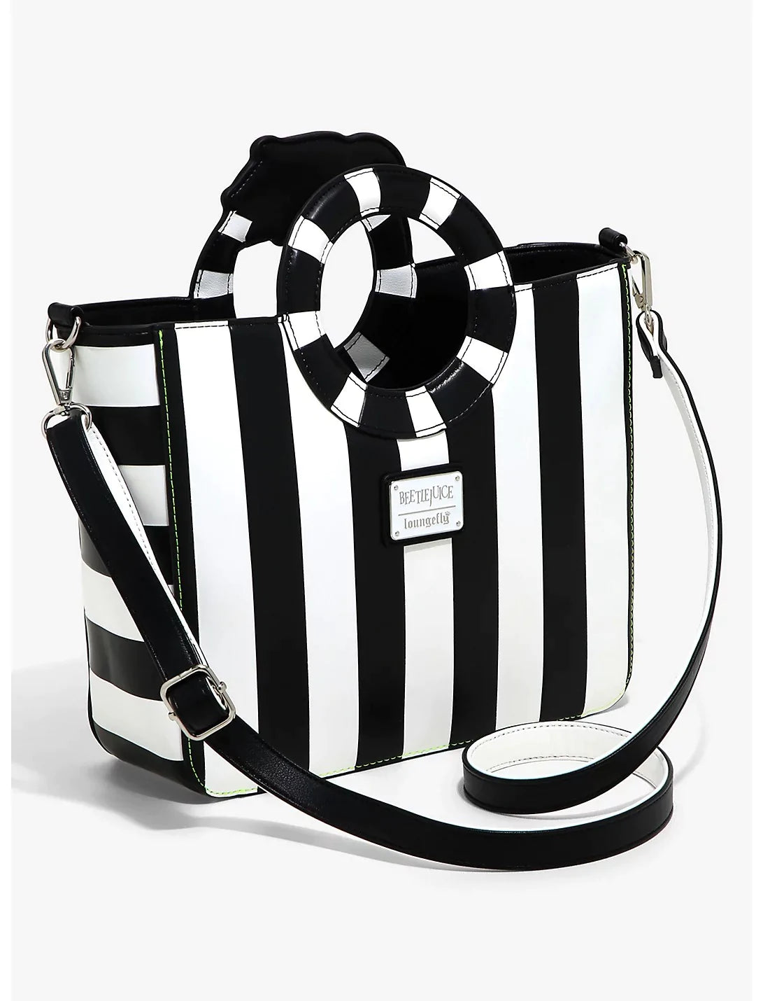 BeetleJuice Mochila Satchel Gusano Rayas
