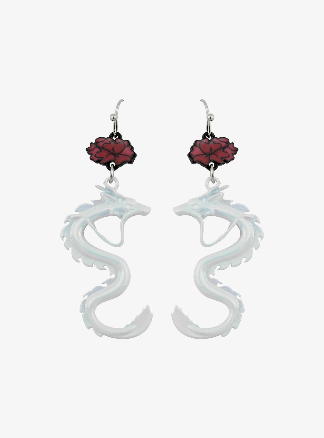 Estudio Ghibli Aretes Dragon Haku Flor