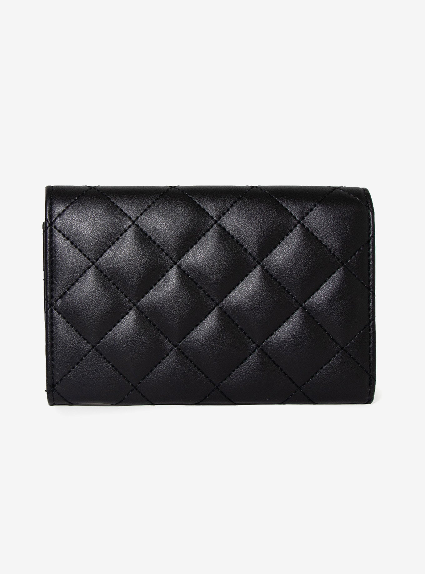 Cartera Logo Disney Elegante Negra Perlas