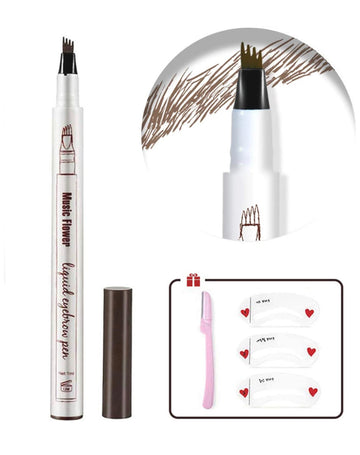 Lápiz Pluma Para Cejas Efecto Microblading Moon Kong