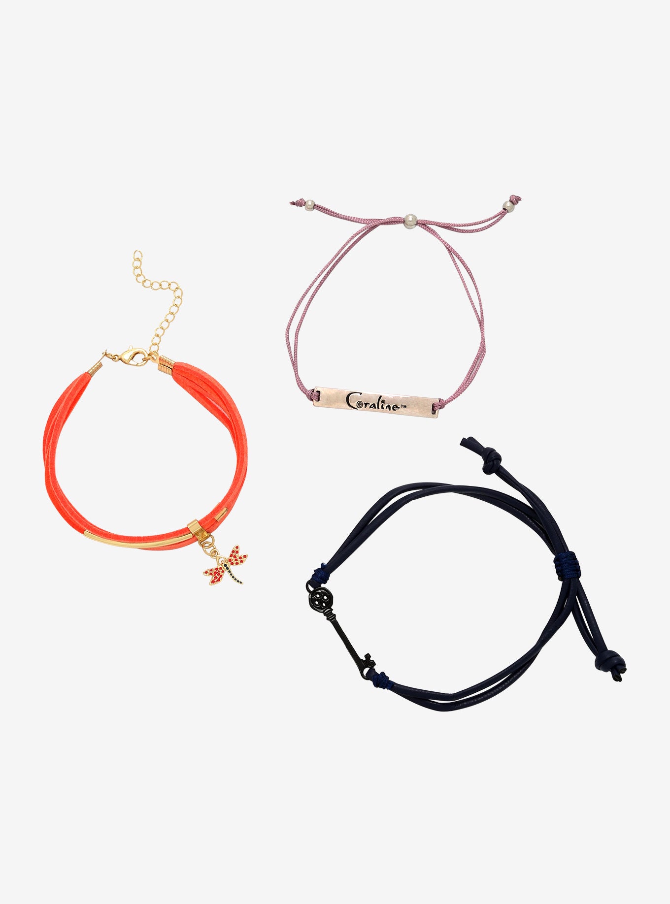 Coraline Set de Pulseras Libelula y Llave