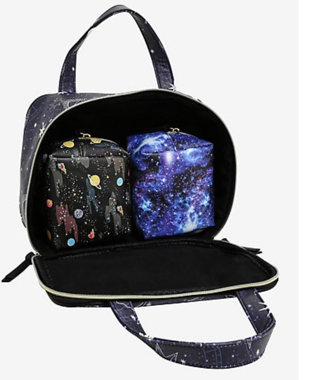 Set De Maleta Y Bolsas Para Maquillaje Galaxia