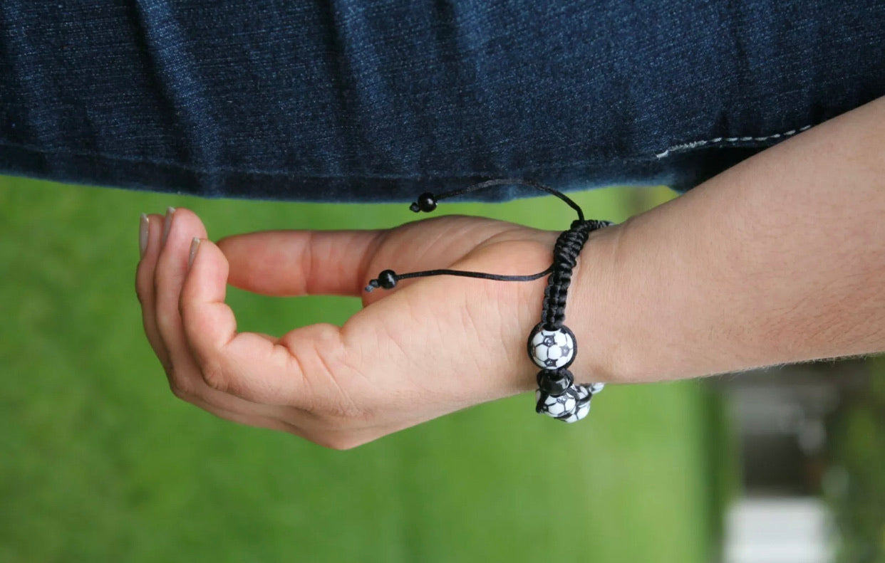Fútbol Pulsera Shamballa Ajustable