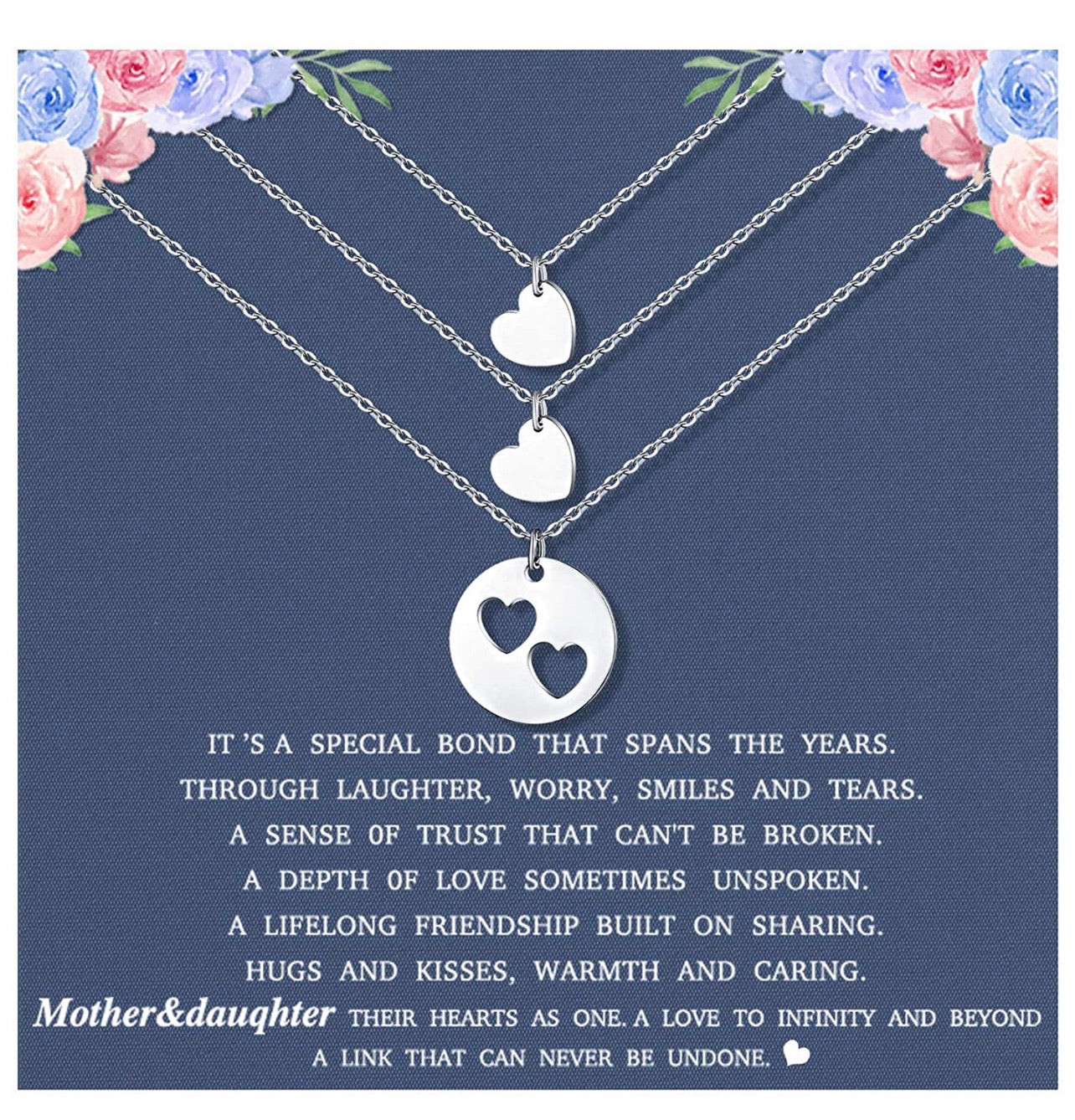 Mamá E Hija Set De Collares Collar Corazón