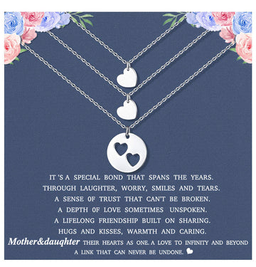 Mamá E Hija Set De Collares Collar Corazón