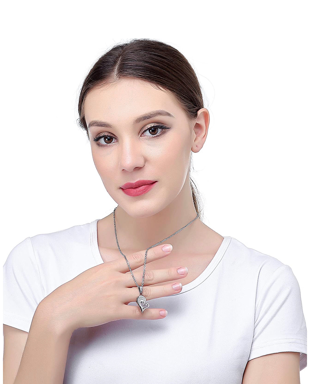 Set De Collares Corazón Pareja