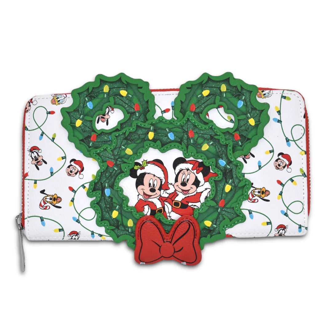 Mickey Mouse Cartera Navidad Luces Encienden