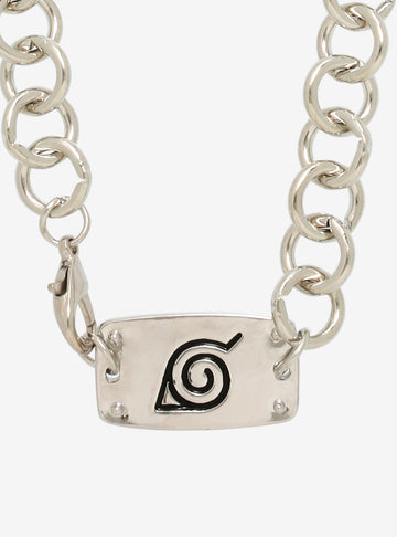 Naruto Collar Cadena Plateada