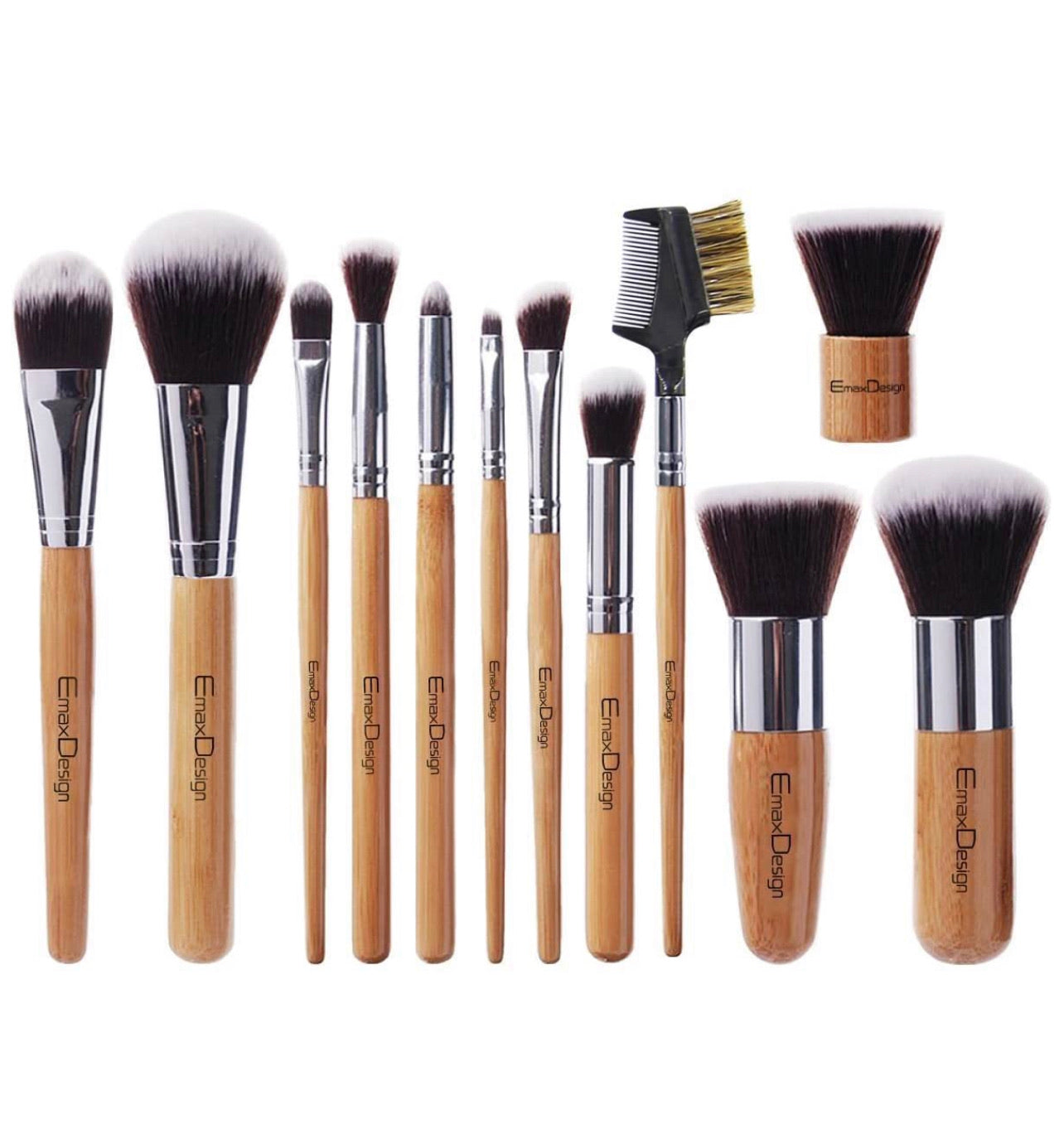 Brochas Bamboo Set Profesional 12 Pcs