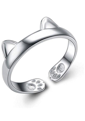 Anillo Gato Orejas Hacia Arriba