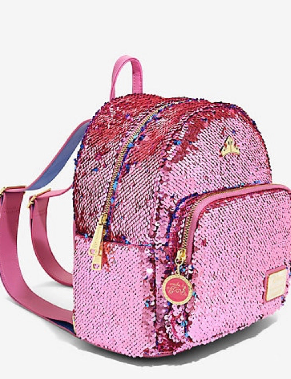 La Bella Durmiente Mochila Princesa Aurora Cambiante Rosa y Azul