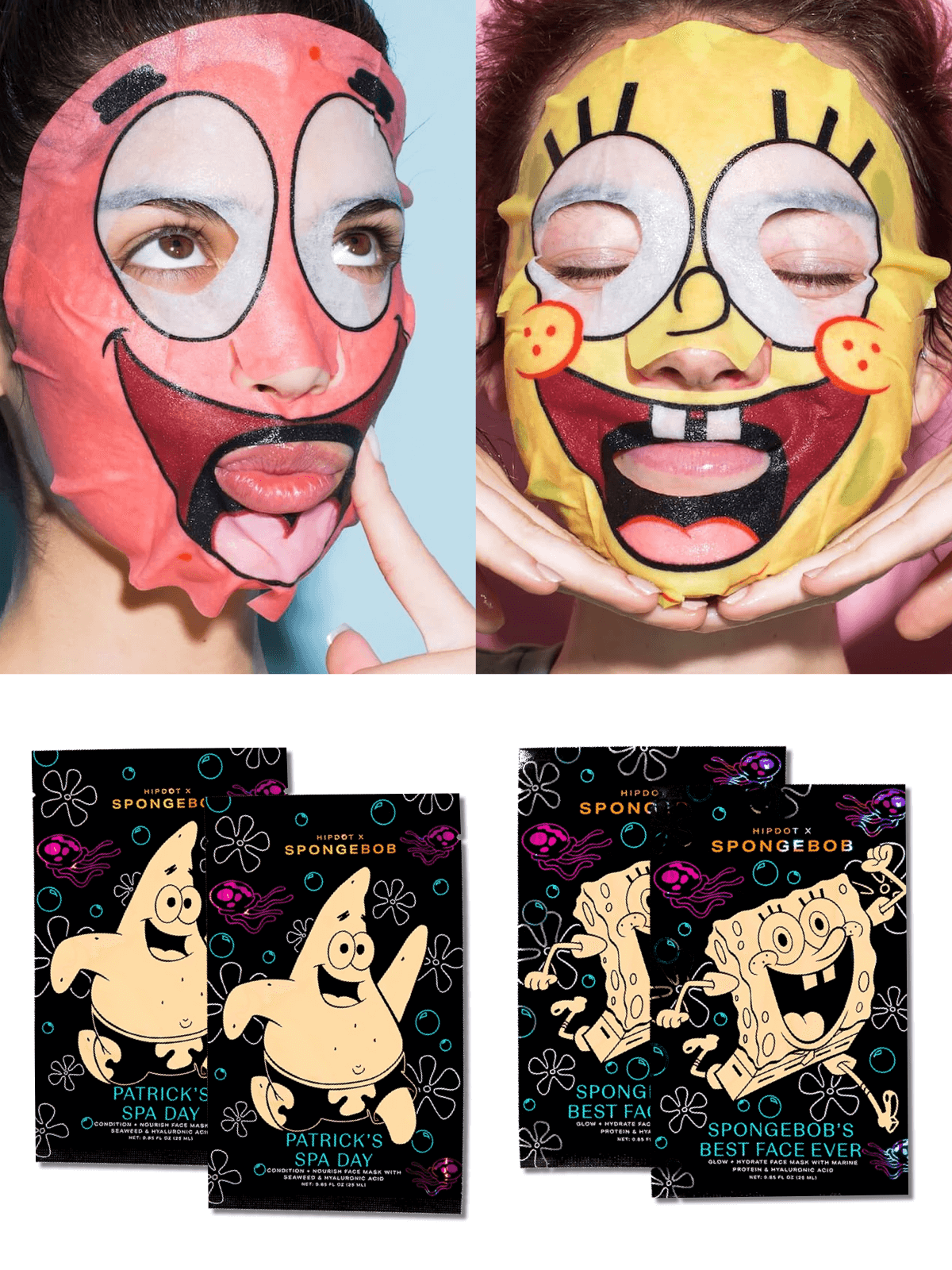 Bob Esponja Set de 4 Mascarillas