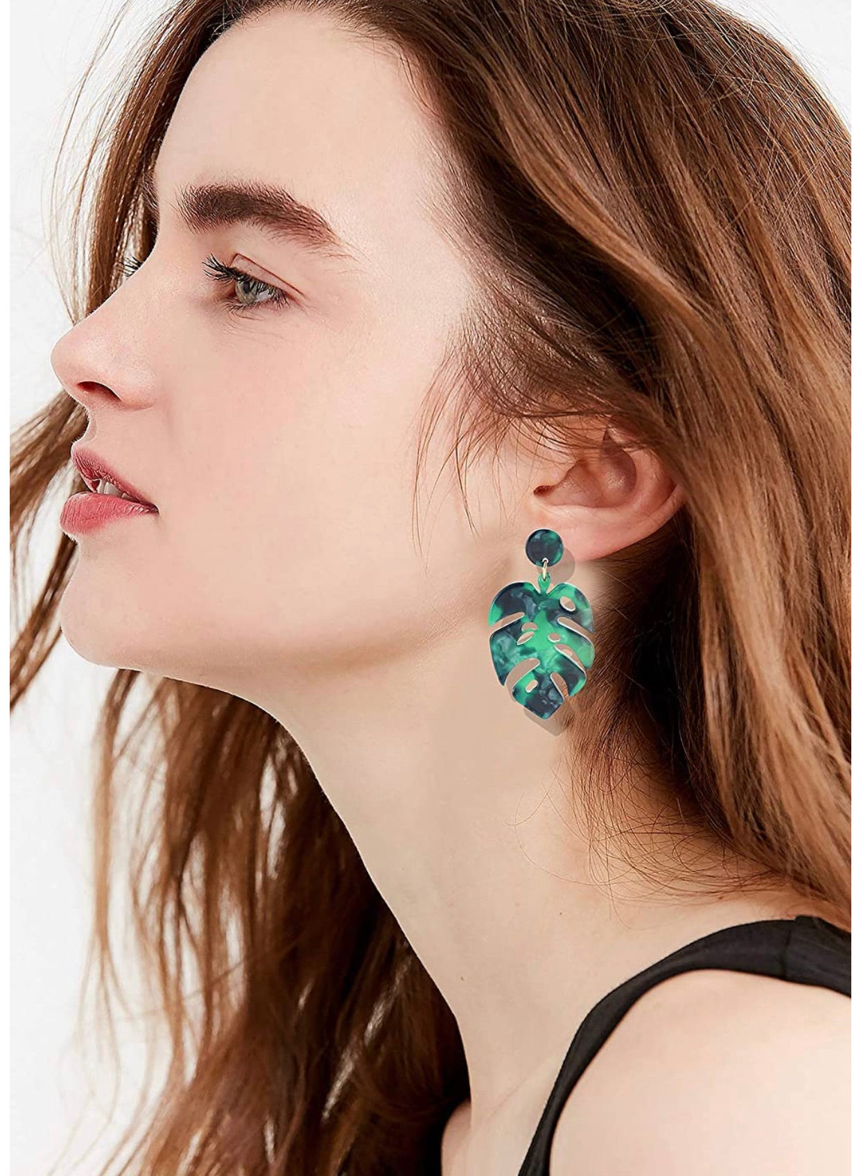 Set De Aretes Hoja De Palma