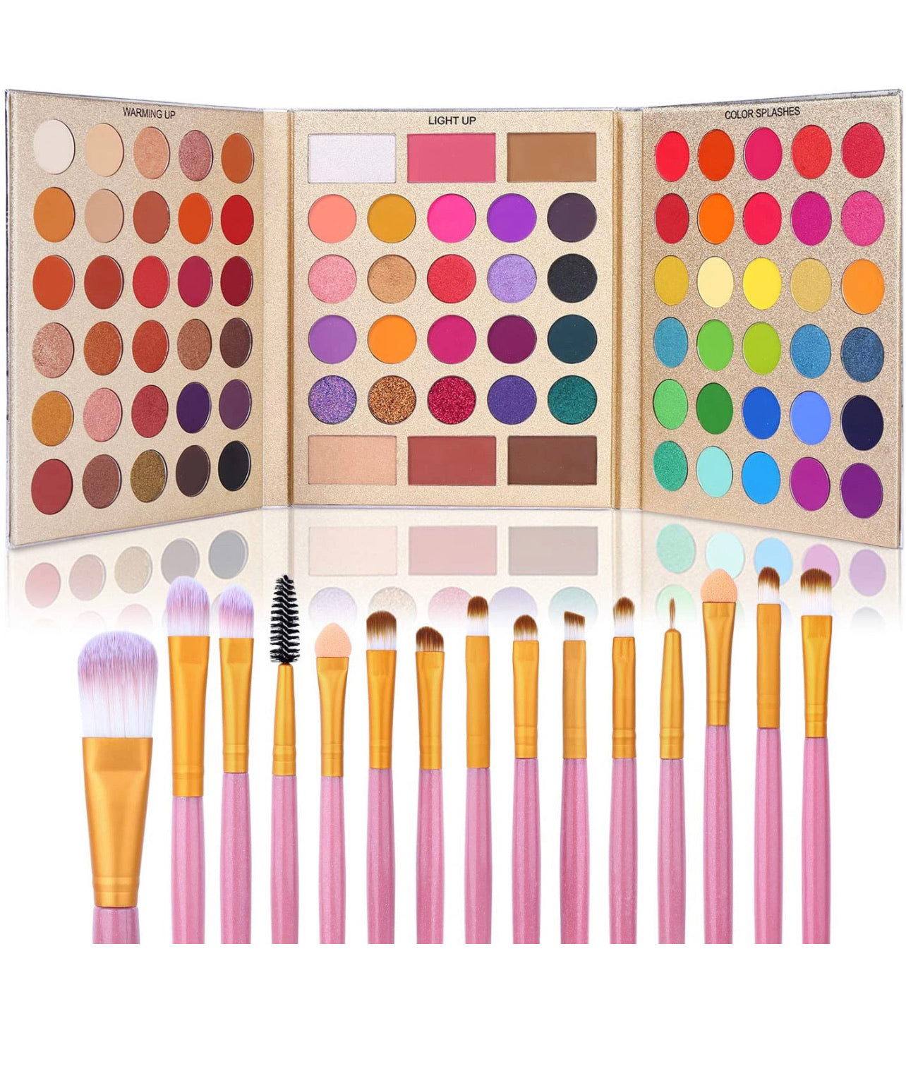 Paleta De Sombras y Set De Brochas Ucanbe