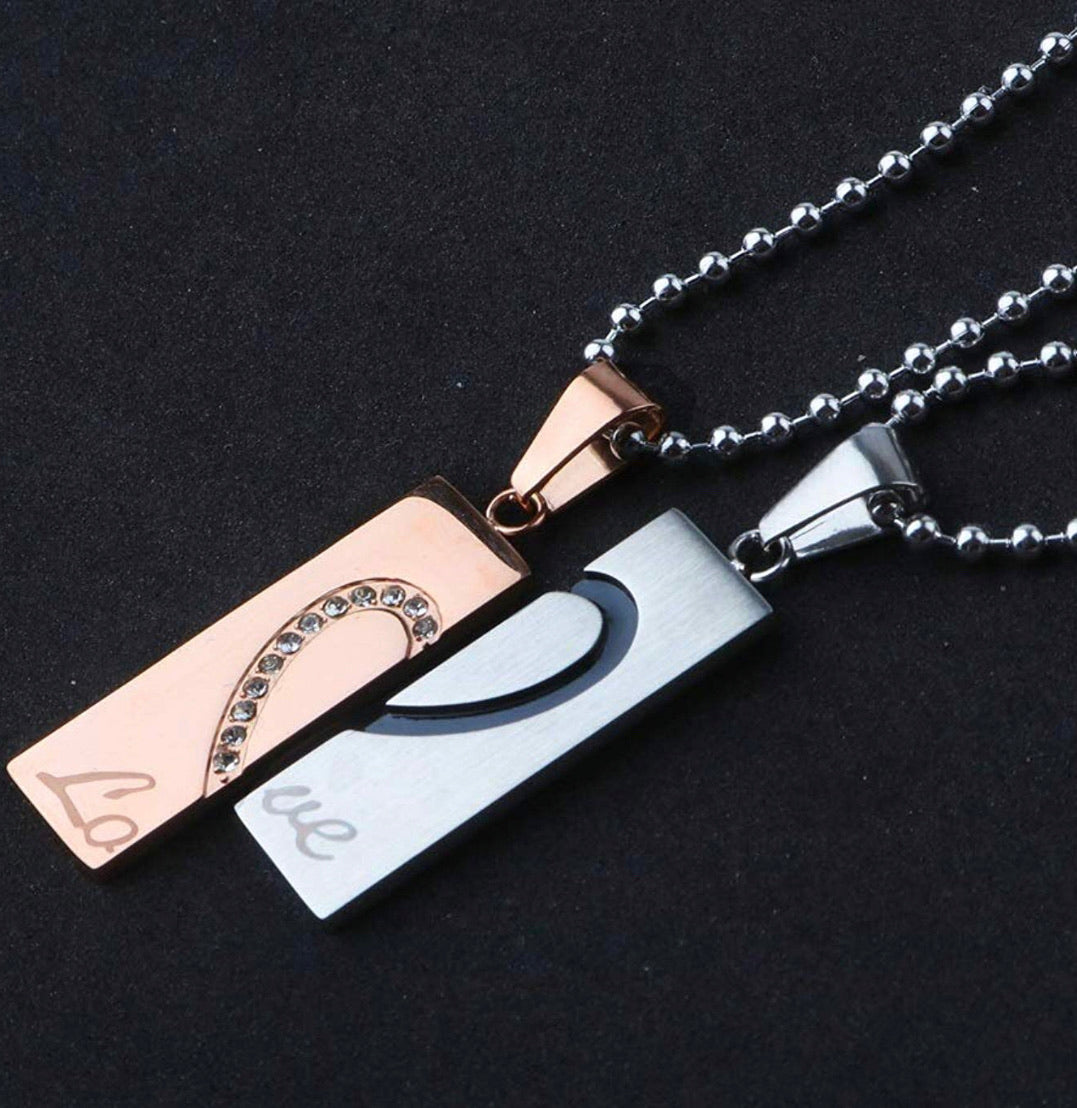 Set De Collares Para Pareja Corazón