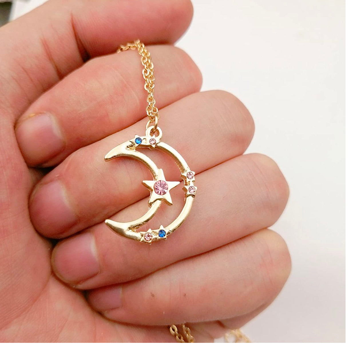 Collar Media Luna Astronomía