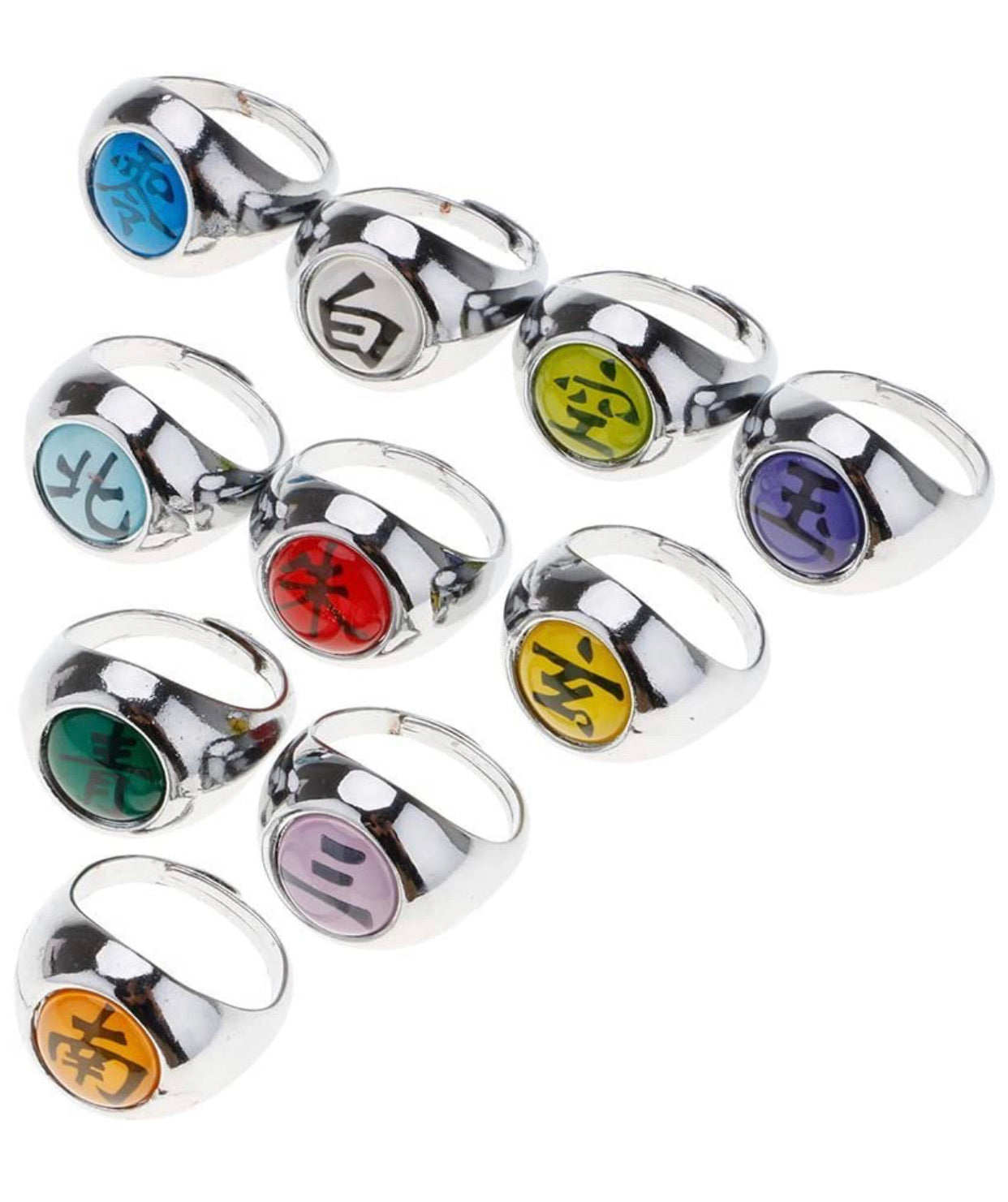 Naruto Set De Anillos Akatsuki