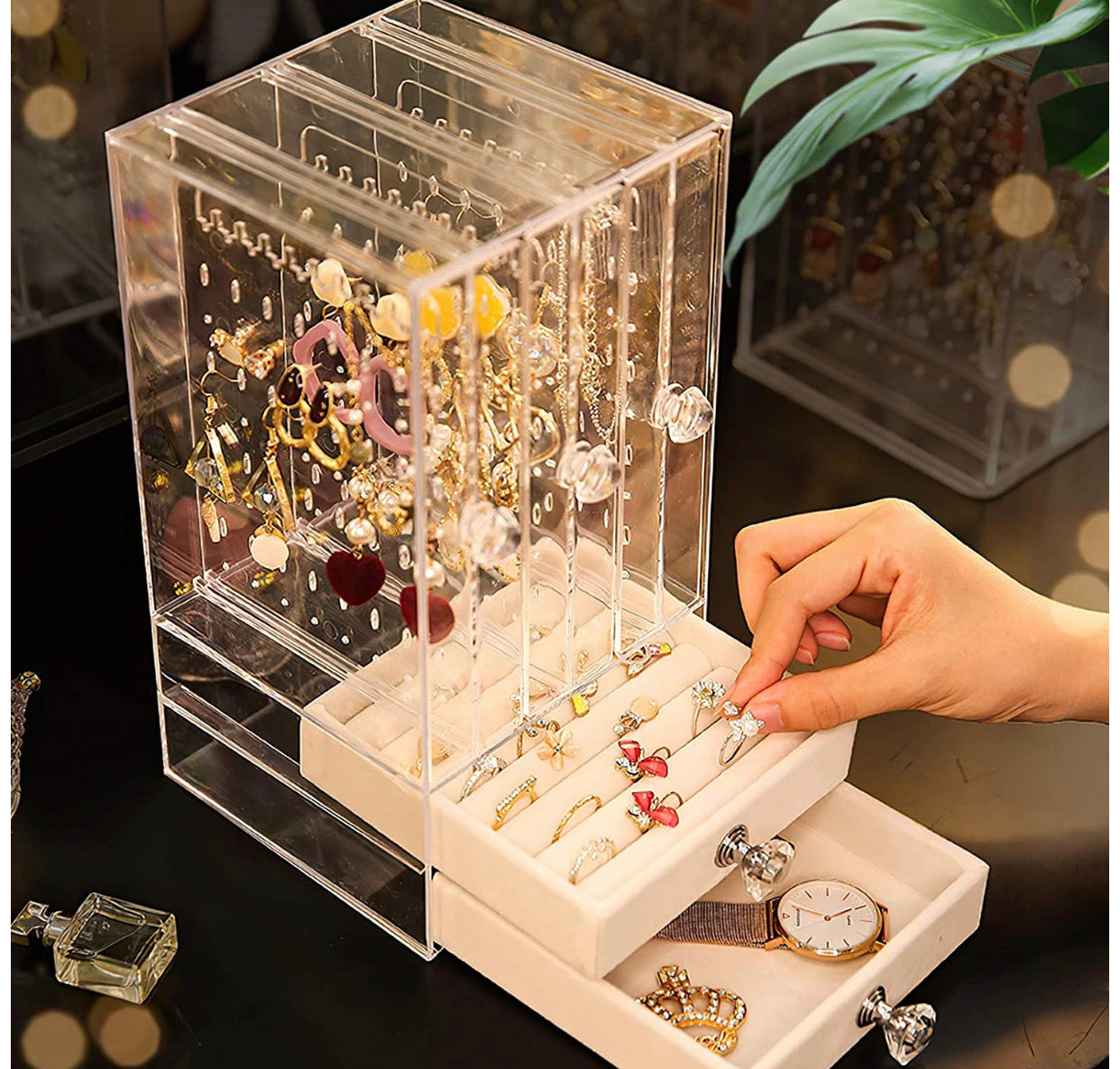 Organizador De Aretes y Anillos Joyería