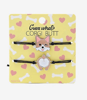 Set De Brazaletes Pulseras Corgi Perrito