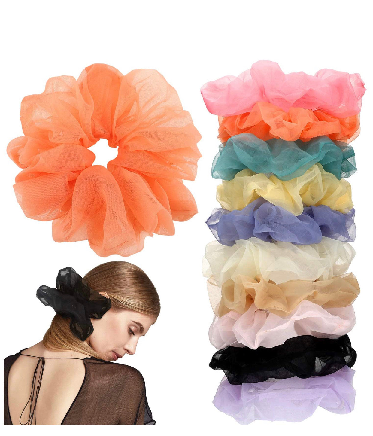 Set De 10 Scrunchies XL