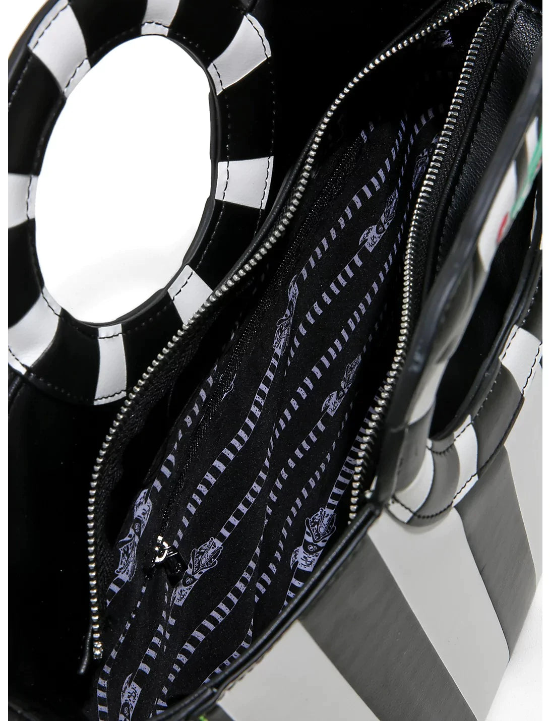 BeetleJuice Mochila Satchel Gusano Rayas