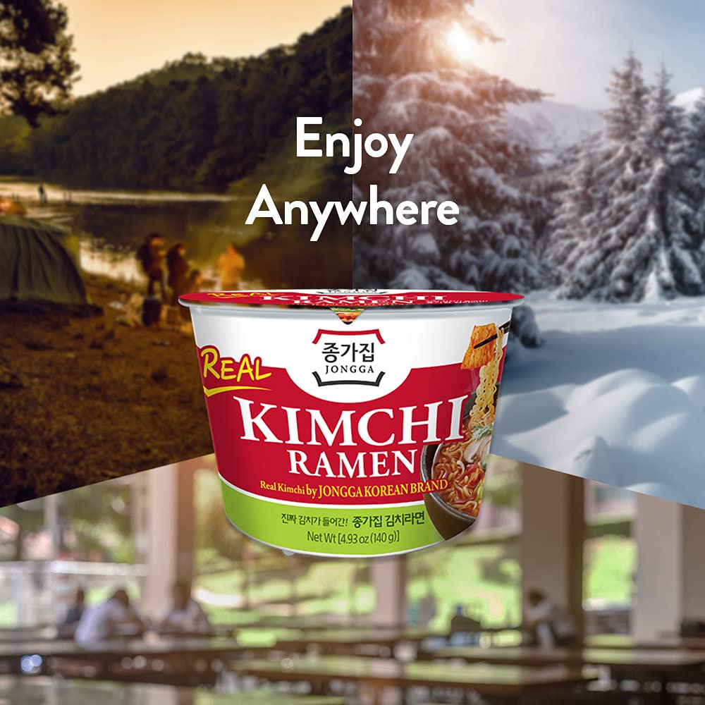 Jongga Korean Kimchi Ramen (noodle soup) with Real Kimchi (6)