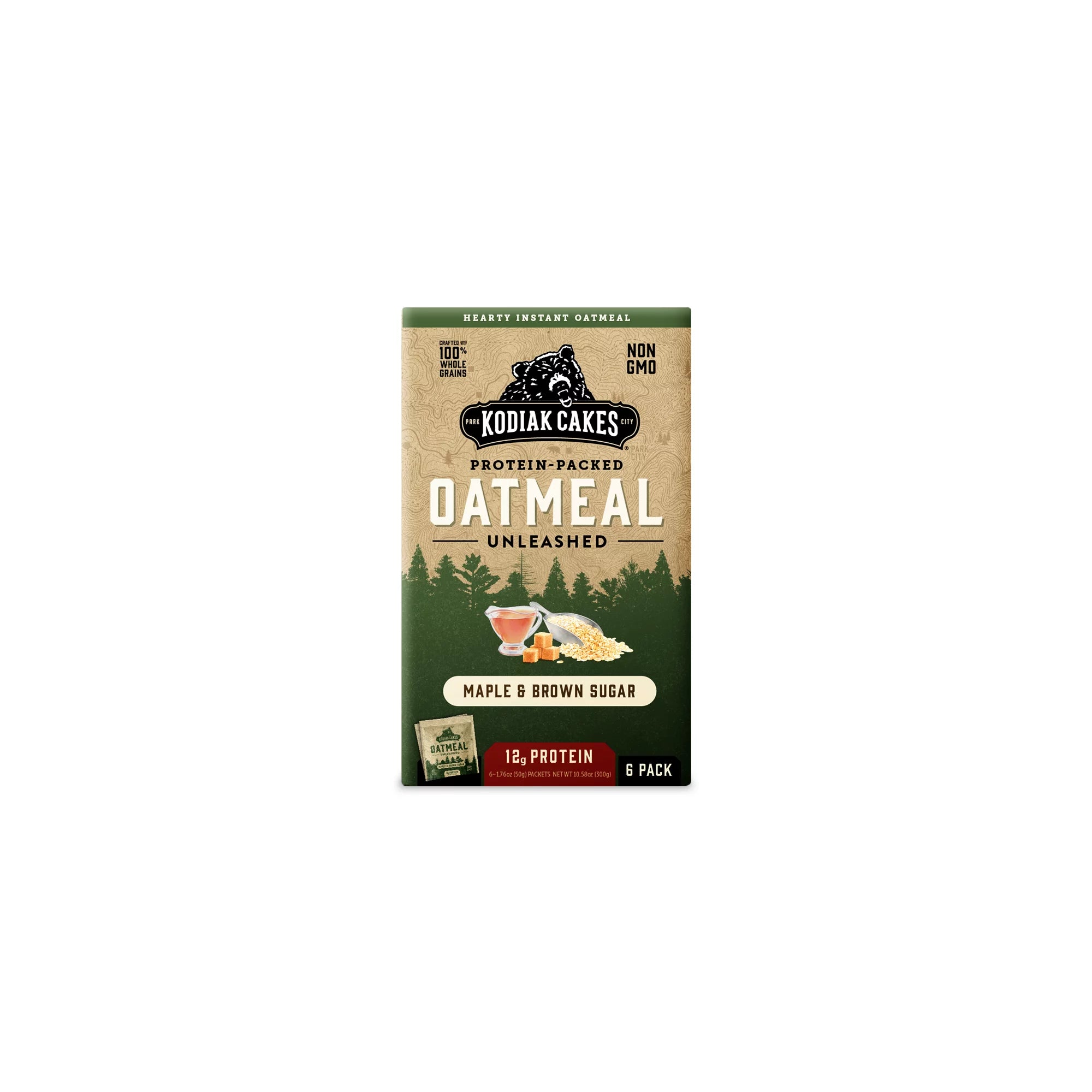 Kodiak Cakes, Oatmeal Unleashed, Maple & Brown Sugar, 1.76 Oz, Cont. 6