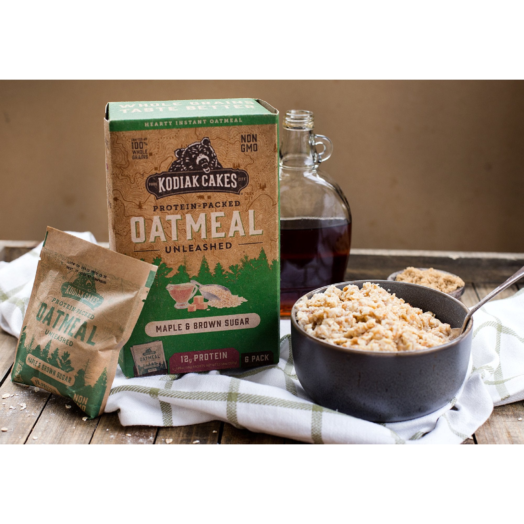 Kodiak Cakes, Oatmeal Unleashed, Maple & Brown Sugar, 1.76 Oz, Cont. 6